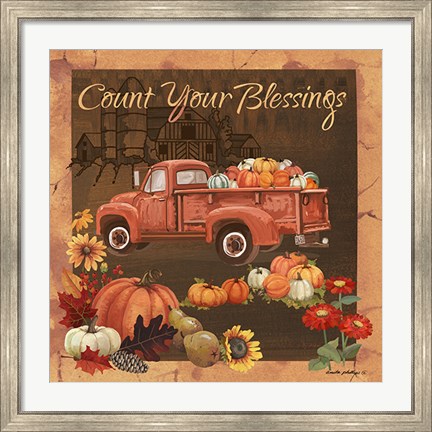 Framed Count Your Blessings V Print