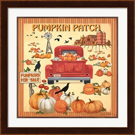 Framed Pumpkin Patch Print