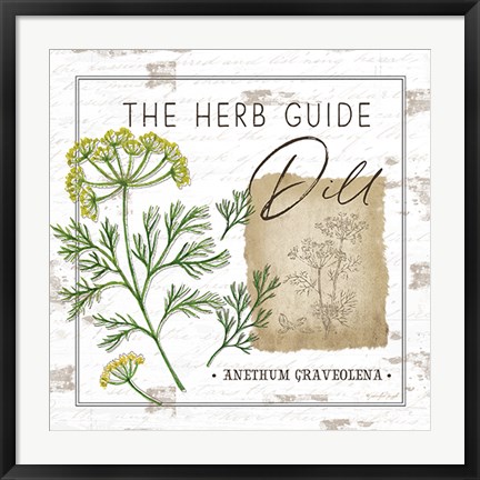 Framed Herb Guide - Dill Print