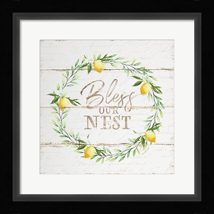Framed Bless Our Nest Print