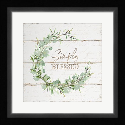 Framed Simply Blessed Print