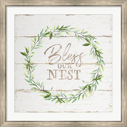 Framed Bless Our Nest Print