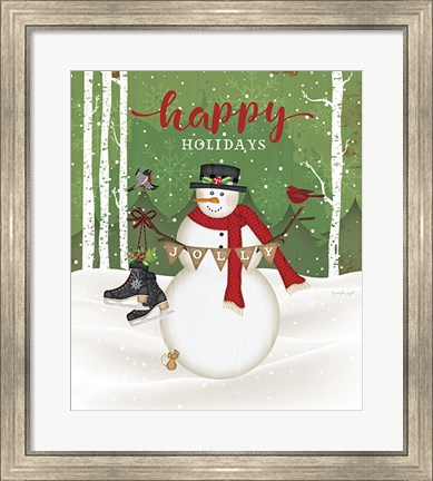 Framed Jolly Happy Holidays Print