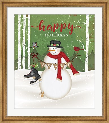 Framed Jolly Happy Holidays Print