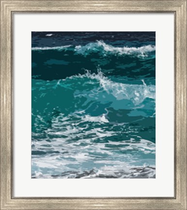 Framed Ocean Waves I Print