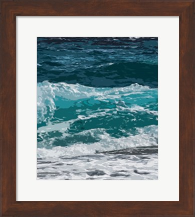 Framed Ocean Waves III Print