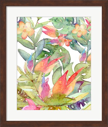 Framed Tropical Watercolor Print