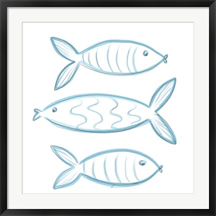 Framed 3 Fish Print