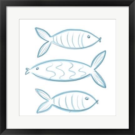 Framed 3 Fish Print