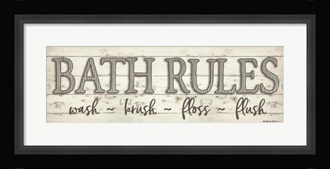 Framed Bath Rules Print