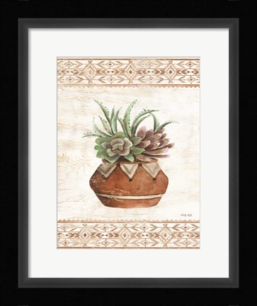 Framed Southwest Terracotta Succulents II Print