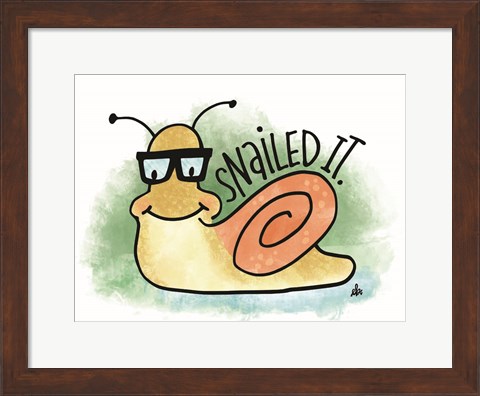 Framed Snailed It Print