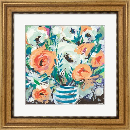 Framed Fancy Florals II Print