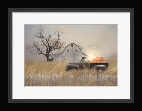 Framed Fall Pumpkin Harvest Print