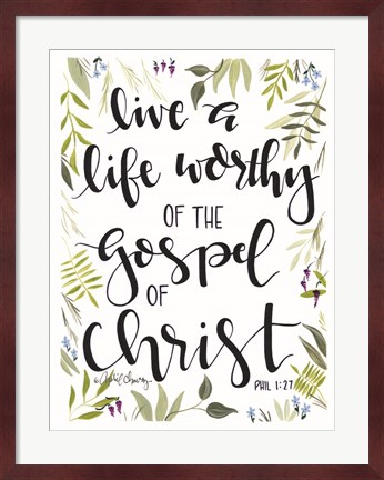 Framed Gospel of Christ Print