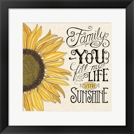 Framed Fill My Life With Sunshine Print
