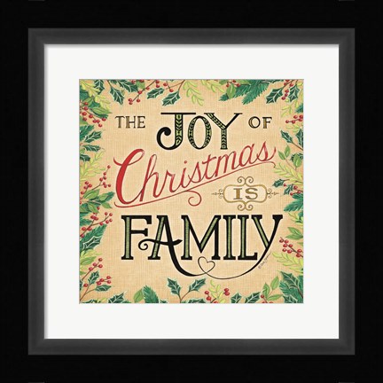 Framed Joy of Christmas Print