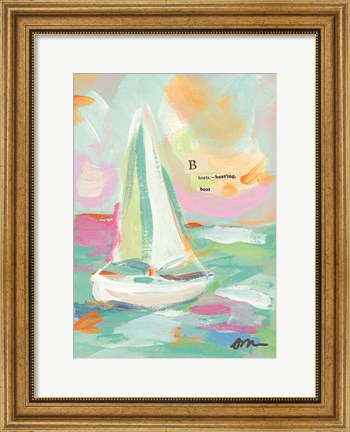 Framed Sailboat I Print