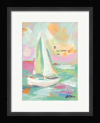 Framed Sailboat I Print