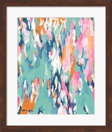 Framed Abstract Aqua Print