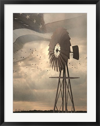 Framed Land That I Love Windmill I Print