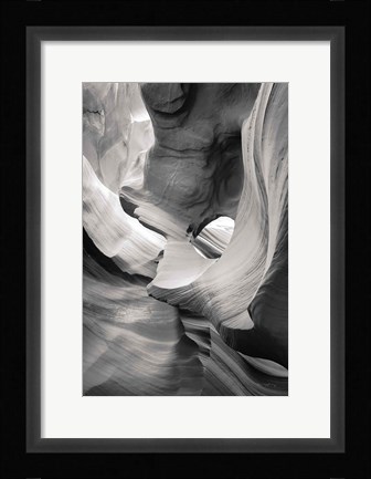 Framed Lower Antelope Canyon IX BW Print