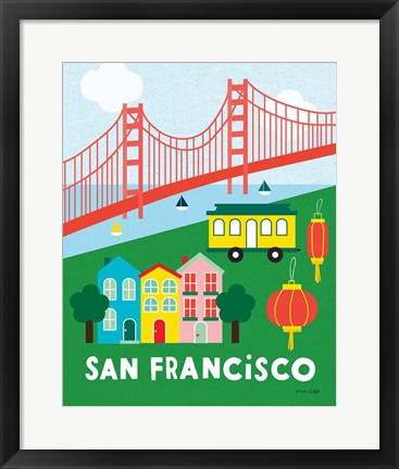 Framed City Fun San Francisco Print