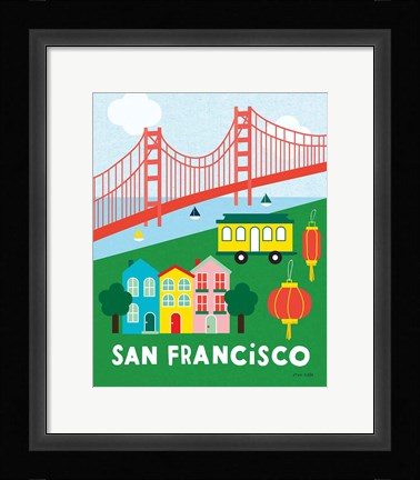 Framed City Fun San Francisco Print