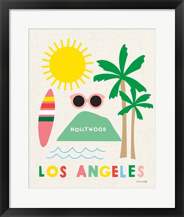 Framed City Fun Los Angeles Print