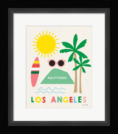 Framed City Fun Los Angeles Print