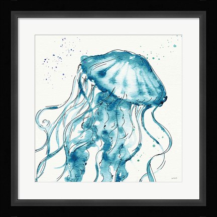 Framed Deep Sea X Teal Print