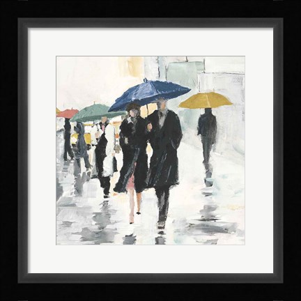 Framed City In The Rain II Print