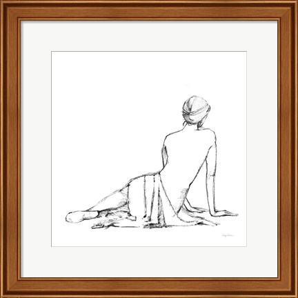 Framed Figure Study II BW Print