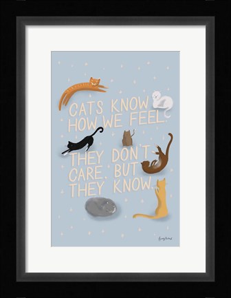 Framed Ode to Cats Print