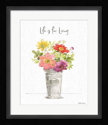 Framed Farmhouse Floral IX Print