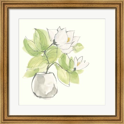 Framed Plant Magnolia II Print