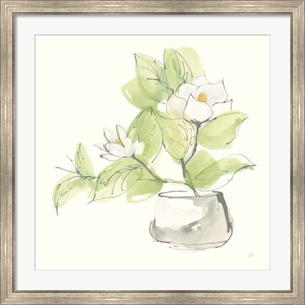 Framed Plant Magnolia I Print