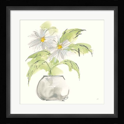 Framed Plant Daisy I Print