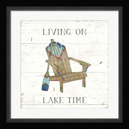 Framed Lake Sketches IV Color Print