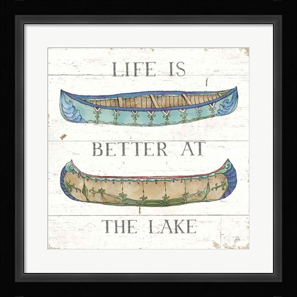 Framed Lake Sketches V Color Print
