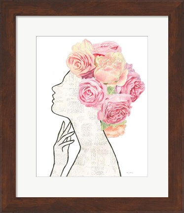 Framed She Dreams of Roses II Print