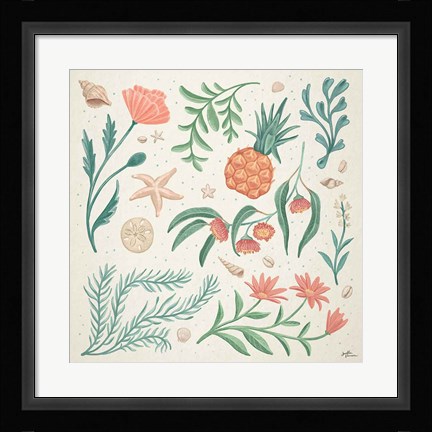Framed Seaside Botanical III Print