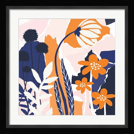 Framed Happy Place Blue Print