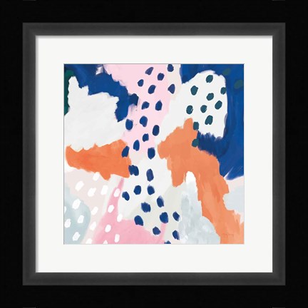 Framed Royal Blue Life I Crop Print