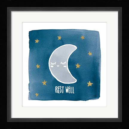 Framed Night Sky Rest Well Print