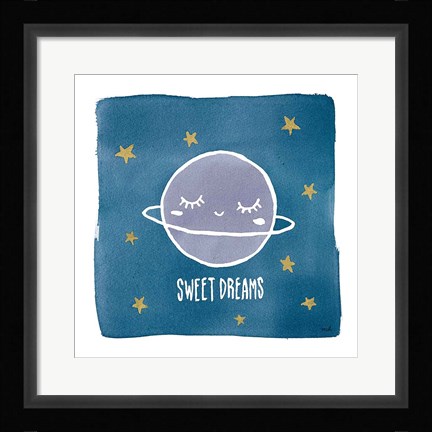 Framed Night Sky Sweet Dreams Print