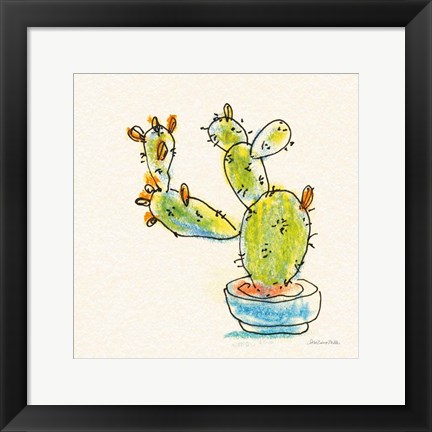 Framed Cacti Garden V Print