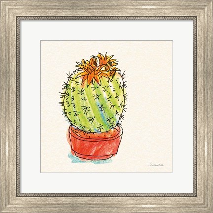 Framed Cacti Garden II Print