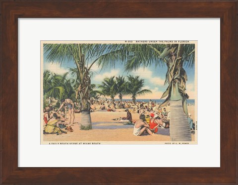 Framed Beach Postcard III Print