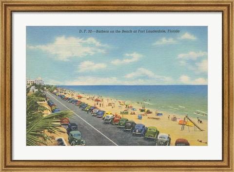 Framed Beach Postcard II Print